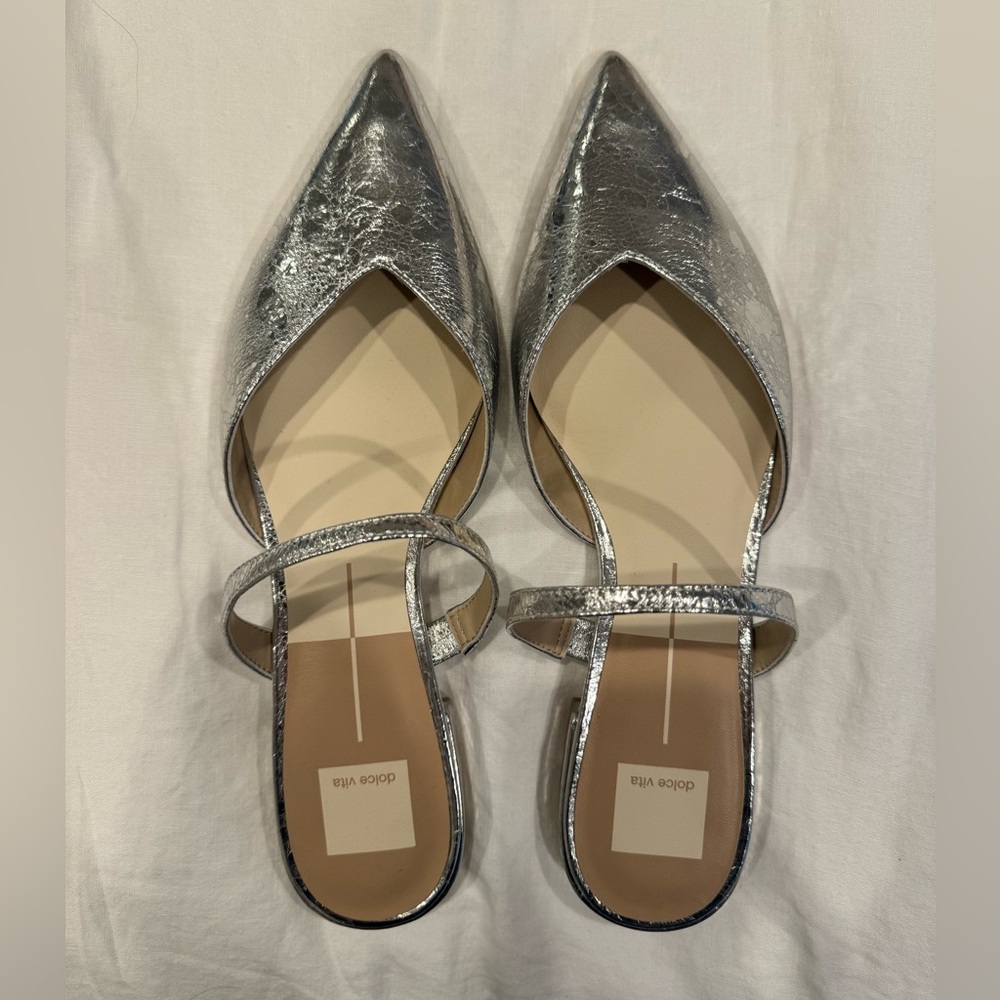 Dolce Vita Kanika Flats Silver/Metallic — Never worn!